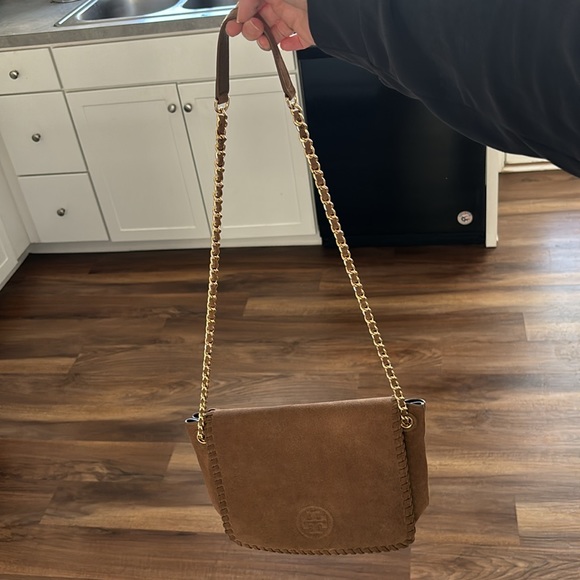 Tory Burch Brown Suede Shoulder Bag or Crossbody Bag - Picture 4 of 10